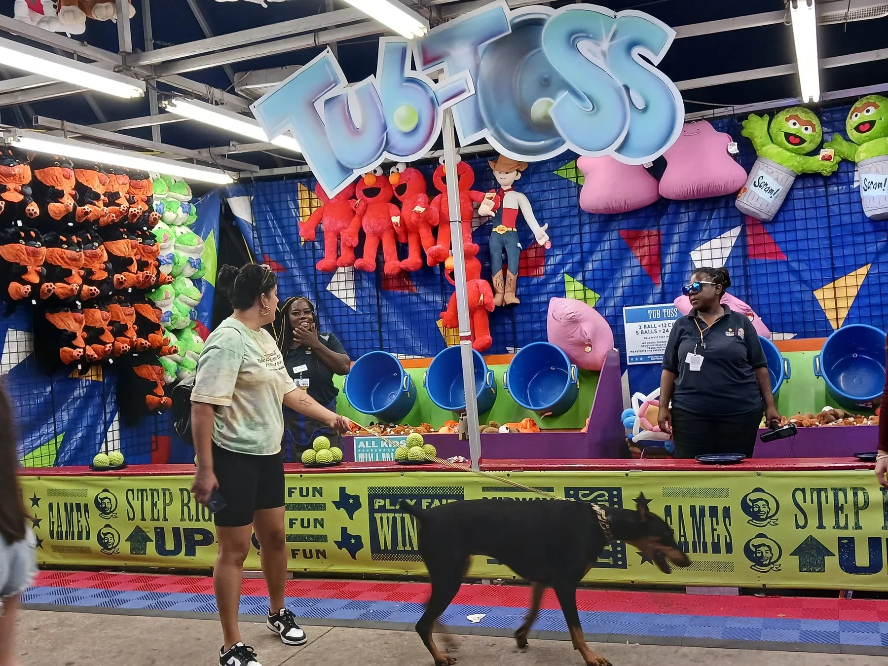 Custom artwork at a fair game booth