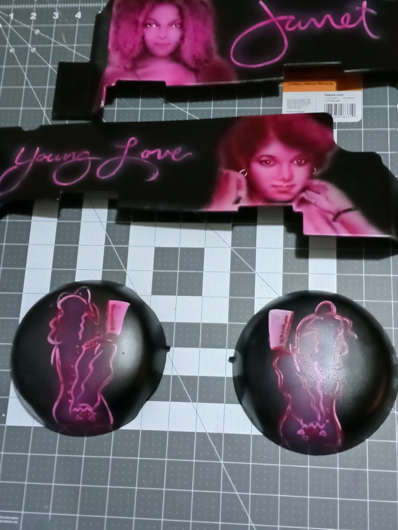 Custom portrait artwork across one-of-one accessories