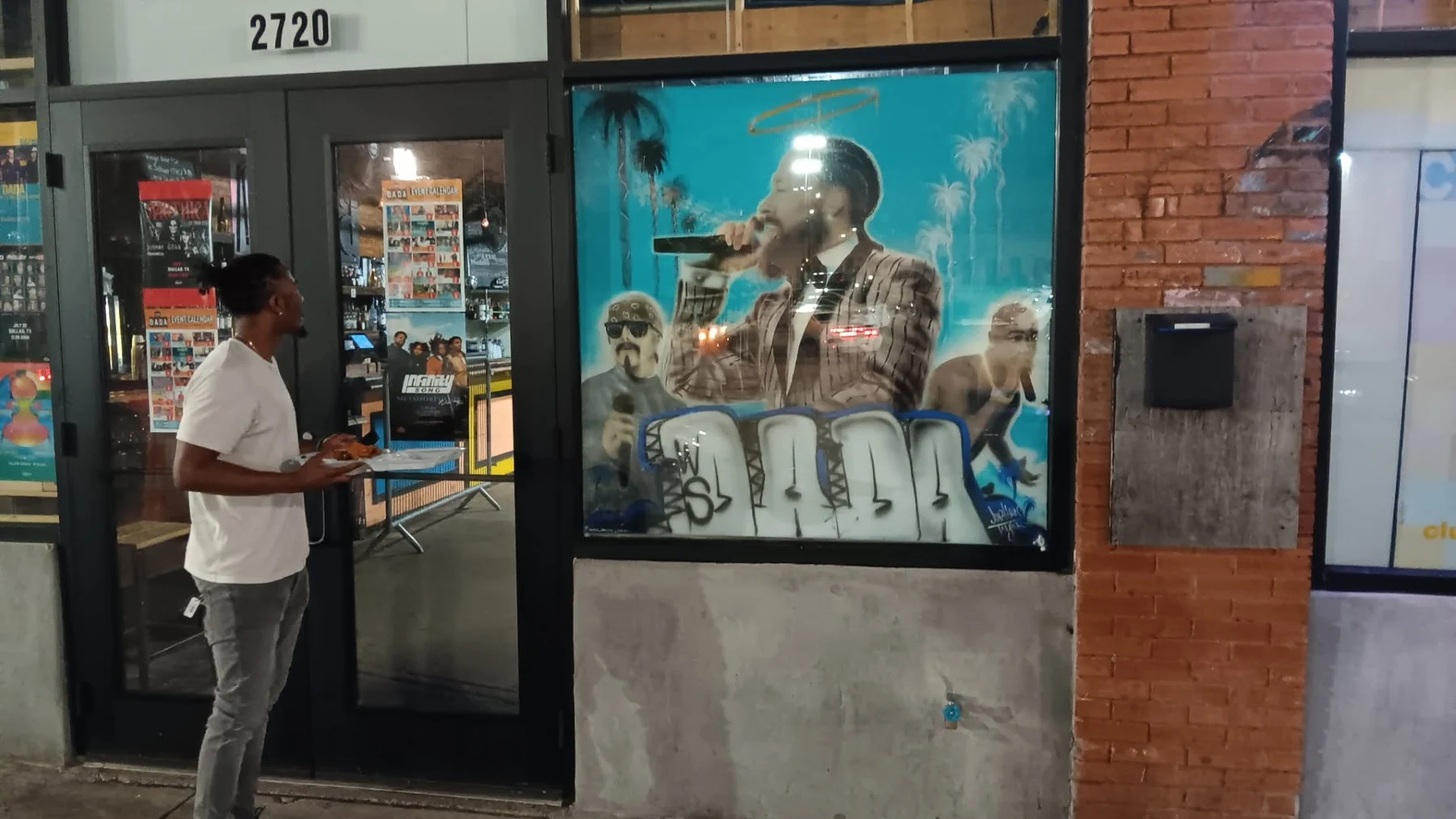 Custom artwork installed in a storefront window