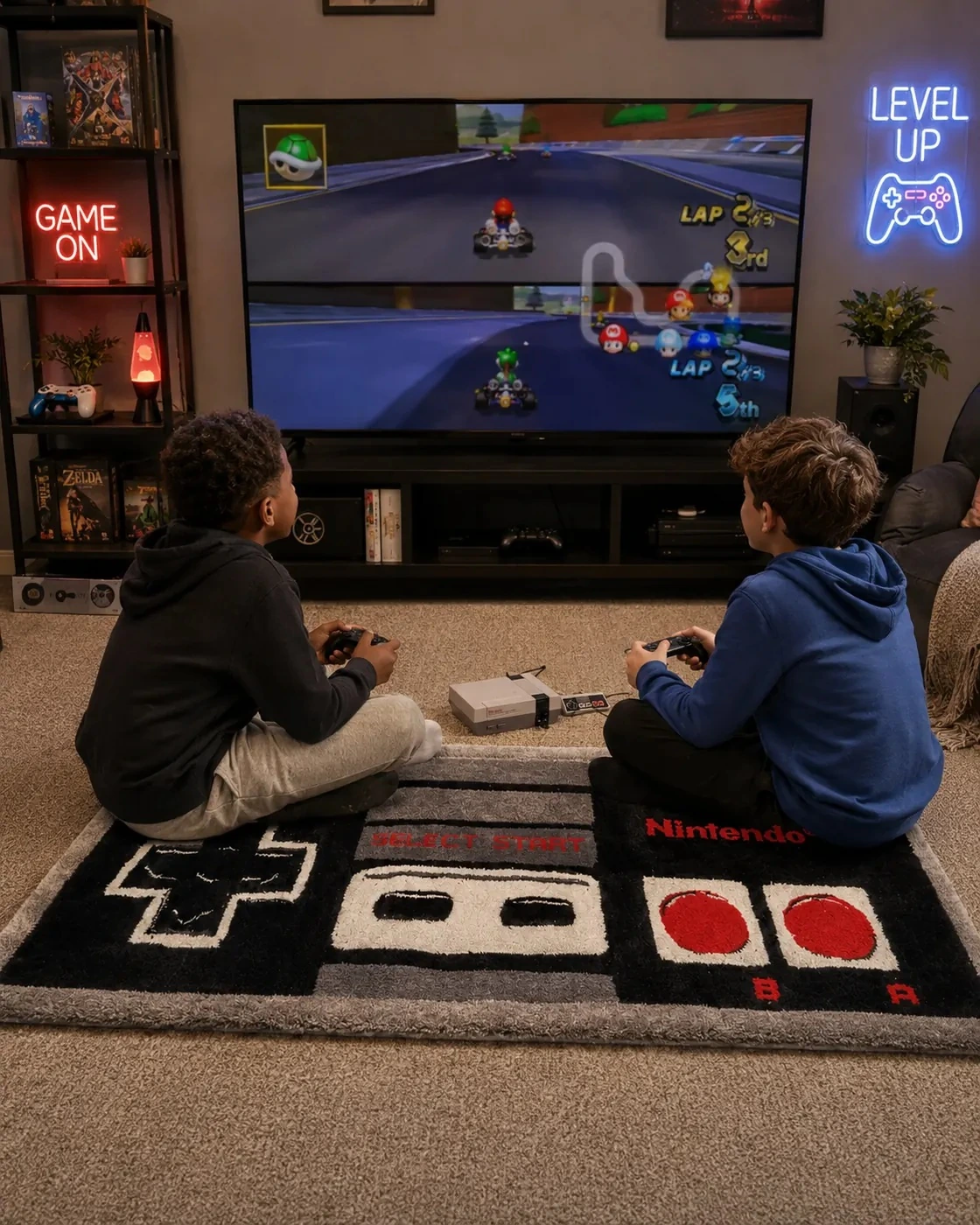 Jonathan Taylor custom Nintendo controller rug
